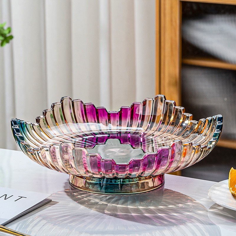 Πιατέλα φρούτων από γυαλί, μάρκα Flowers bloom in the moonlight, λανσαρίστηκε το 2025, προϊόν πρώτης κατηγορίας.