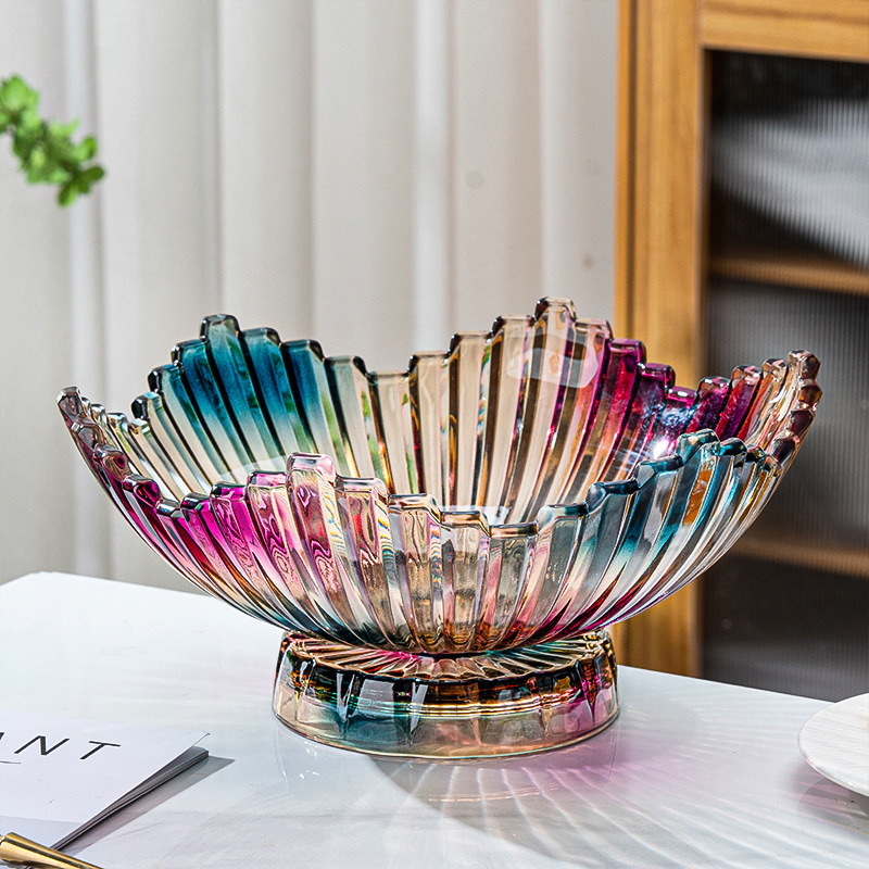 Πιατέλα φρούτων από γυαλί, μάρκα Flowers bloom in the moonlight, λανσαρίστηκε το 2025, προϊόν πρώτης κατηγορίας.