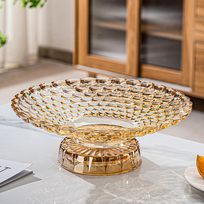 Πιατέλα φρούτων από γυαλί, μάρκα Flowers bloom in the moonlight, λανσαρίστηκε το 2025, προϊόν πρώτης κατηγορίας.