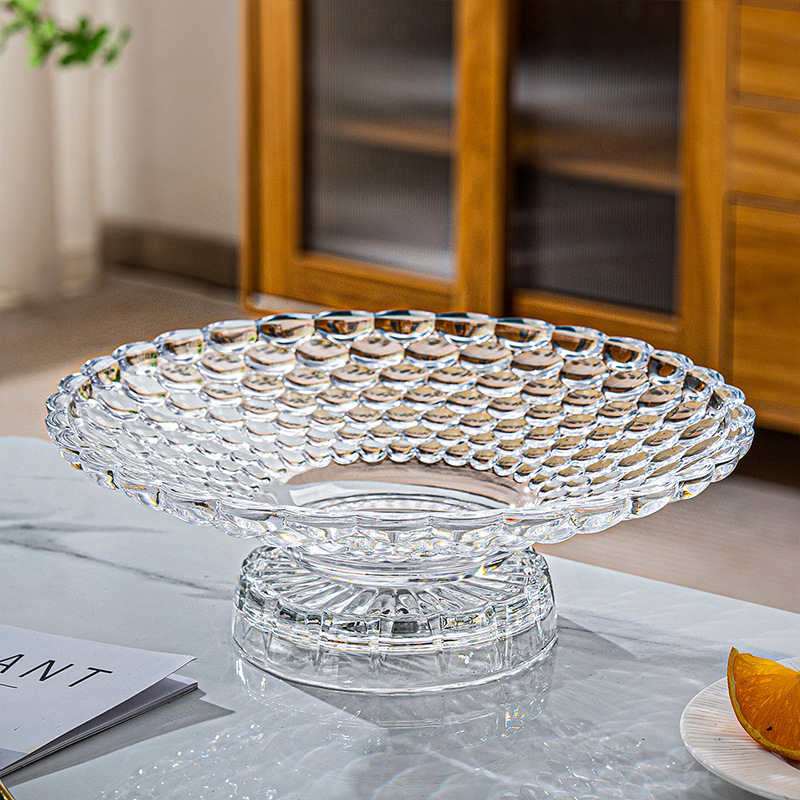 Πιατέλα φρούτων από γυαλί, μάρκα Flowers bloom in the moonlight, λανσαρίστηκε το 2025, προϊόν πρώτης κατηγορίας.