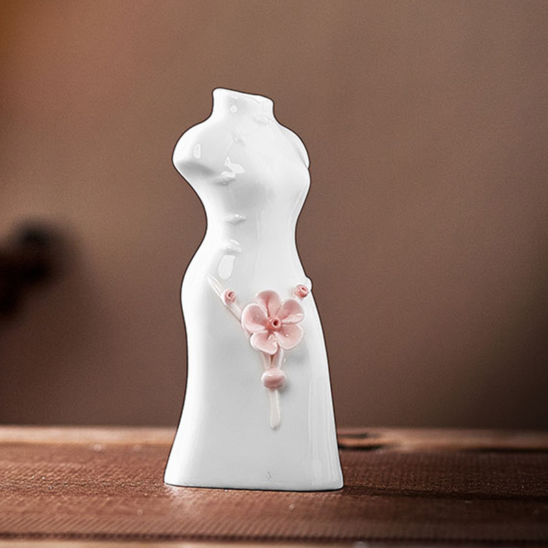 Kerámiás viráztartó váza macskás és nyuszi figurákkal — porcelán; Márka Fruit; Kategória: Állatok; Stílus: modern minimalizmus