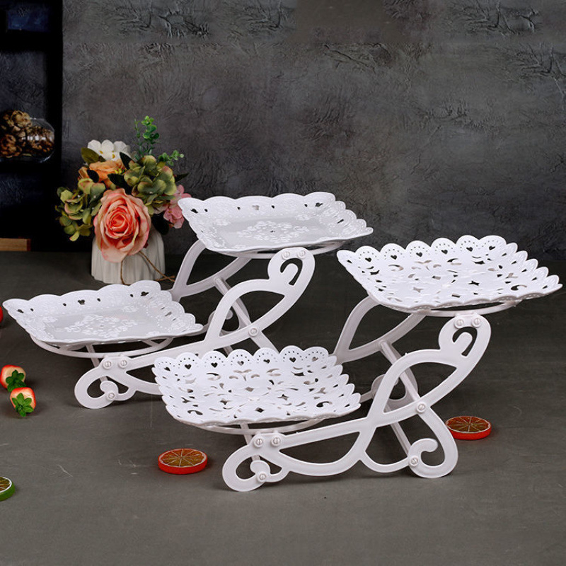 Ράφι επίδειξης γλυκών, ευρωπαϊκού στυλ, πτυσσόμενη πιατέλα φρούτων και γλυκών, Premium ποιότητα, κυκλοφόρησε το 2023, μοντέρνο μινιμαλιστικό στυλ, νέο κινέζικο στυλ