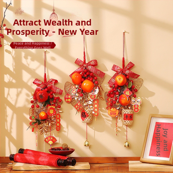 Ukselinke käepideme jaoks mõeldud langev dekoratsioon, millel on Fu sümbol ja Madude aasta, Kevadfestivalile; PP kotis pakendatud; materjal: Muu; bränd: Happy xiaoer