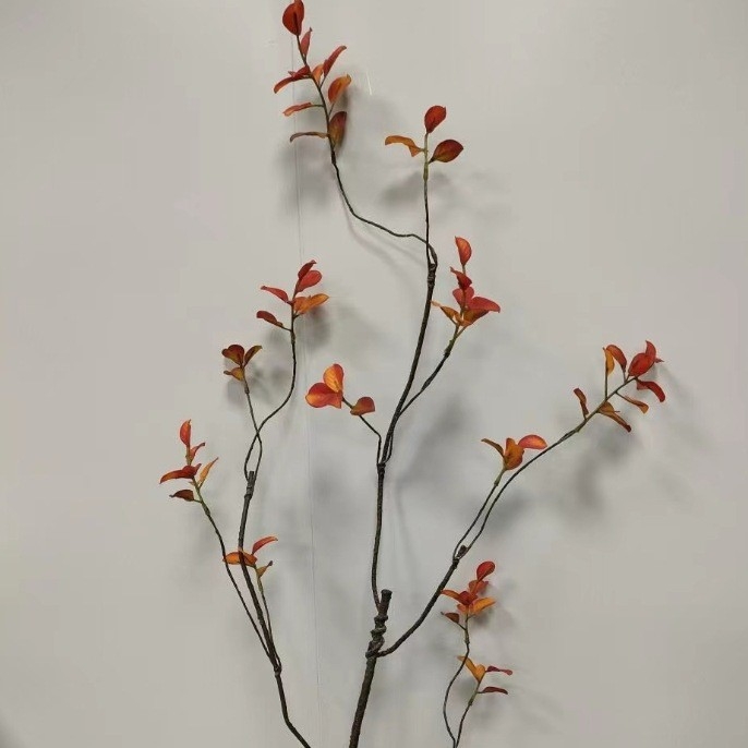 Zīda ziedu zari, vintage-wabi-sabi stilā ar rudens augļu izskatu, viens zars, šķirne 19037921829, mājas dekorācijai un fotogrāfiju rekvizītiem