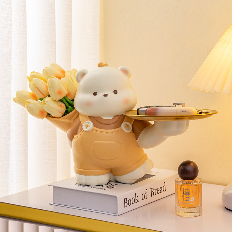 Vaigust sissekäigu ornament karu motiiviga – sissekäigu dekoratsioon, vaigukäsitöö