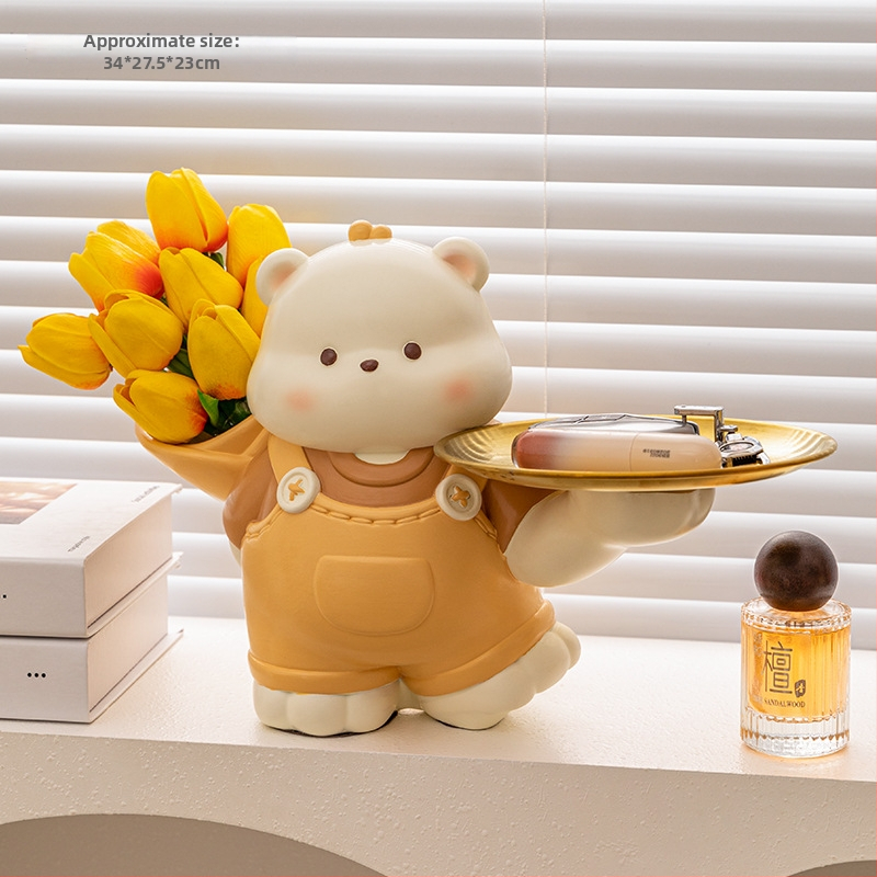 Vaigust sissekäigu ornament karu motiiviga – sissekäigu dekoratsioon, vaigukäsitöö