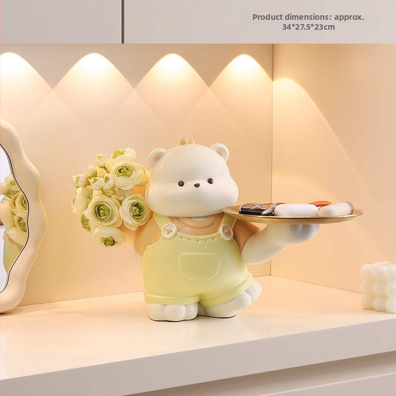 Vaigust sissekäigu ornament karu motiiviga – sissekäigu dekoratsioon, vaigukäsitöö