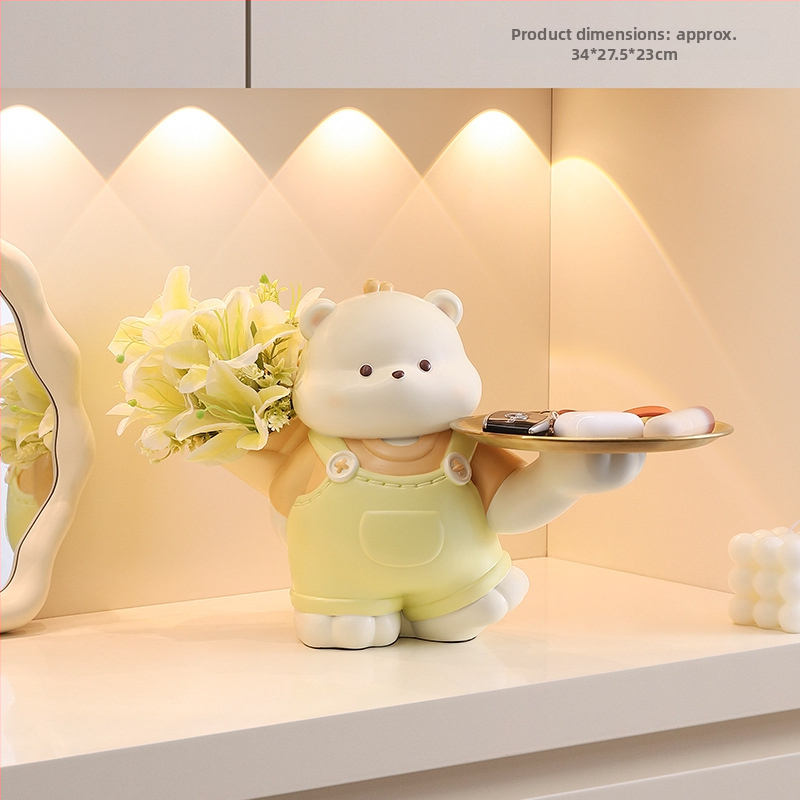 Vaigust sissekäigu ornament karu motiiviga – sissekäigu dekoratsioon, vaigukäsitöö