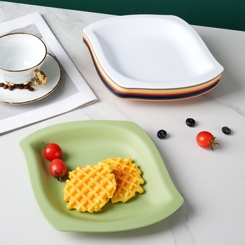 Mango kujuline suupiste taldrik, karikatuuri stiilis, kukkumiskindel, paks plastik