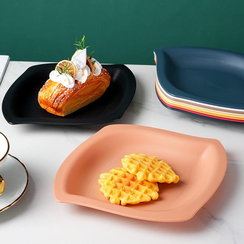 Mango kujuline suupiste taldrik, karikatuuri stiilis, kukkumiskindel, paks plastik