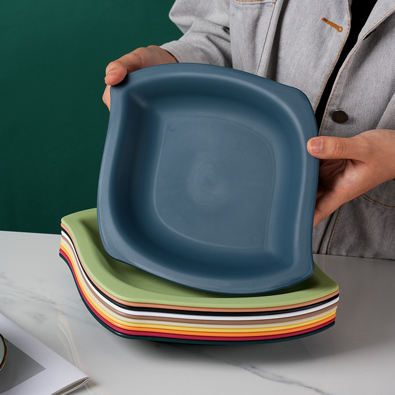 Mango kujuline suupiste taldrik, karikatuuri stiilis, kukkumiskindel, paks plastik