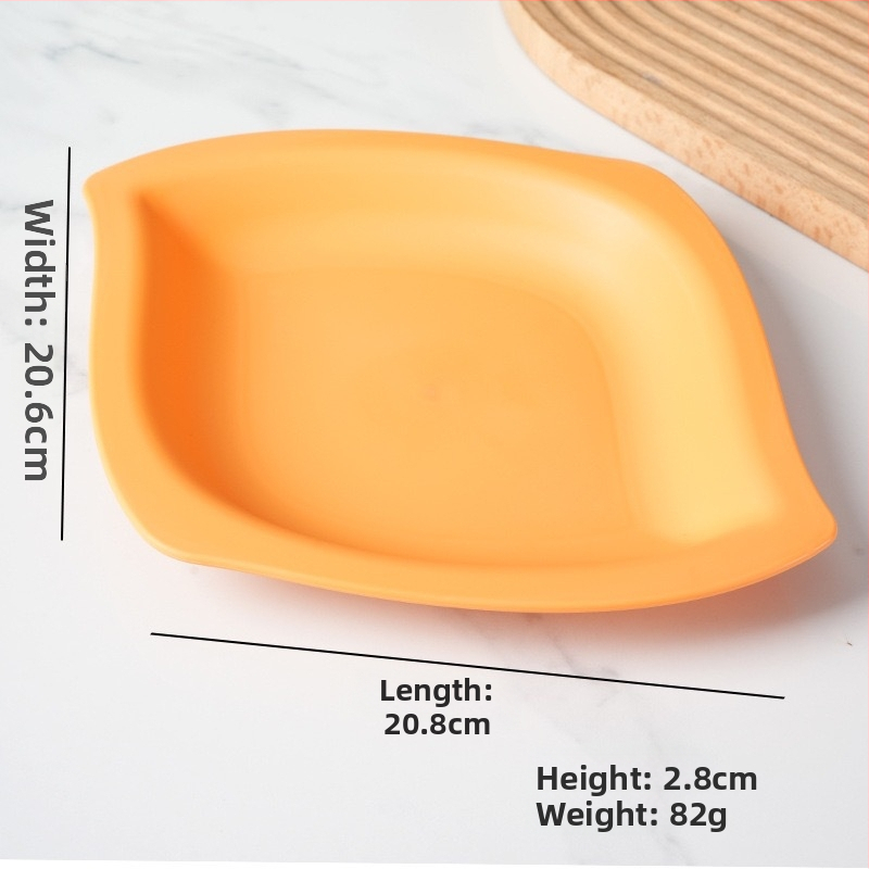 Mango kujuline suupiste taldrik, karikatuuri stiilis, kukkumiskindel, paks plastik