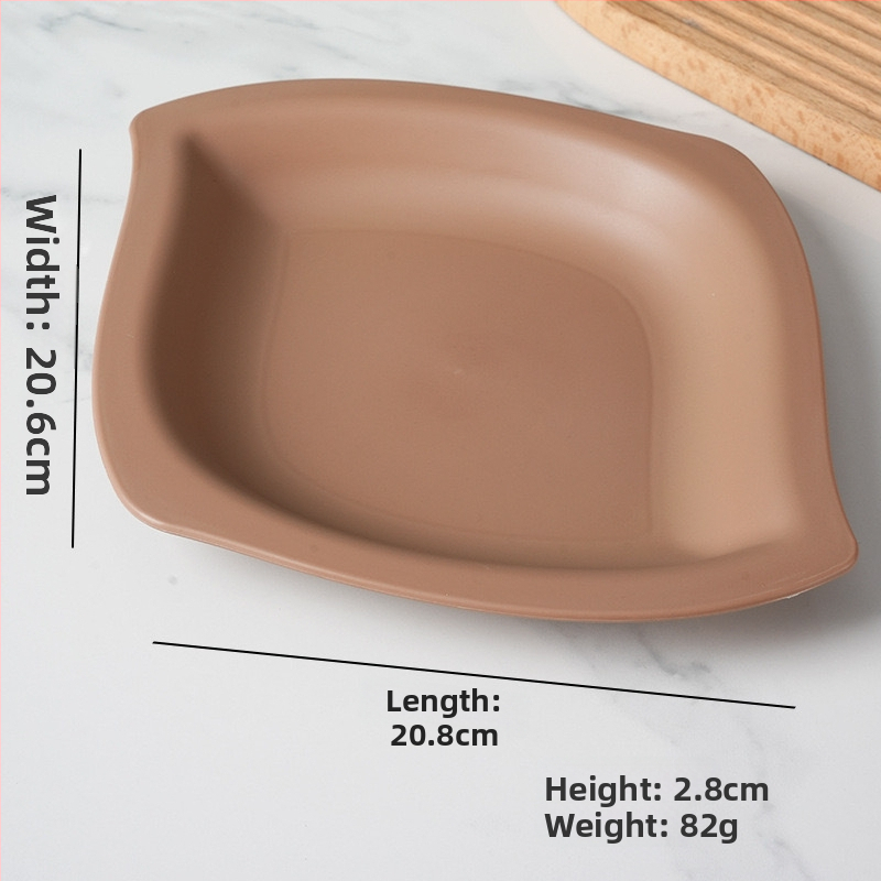 Mango kujuline suupiste taldrik, karikatuuri stiilis, kukkumiskindel, paks plastik