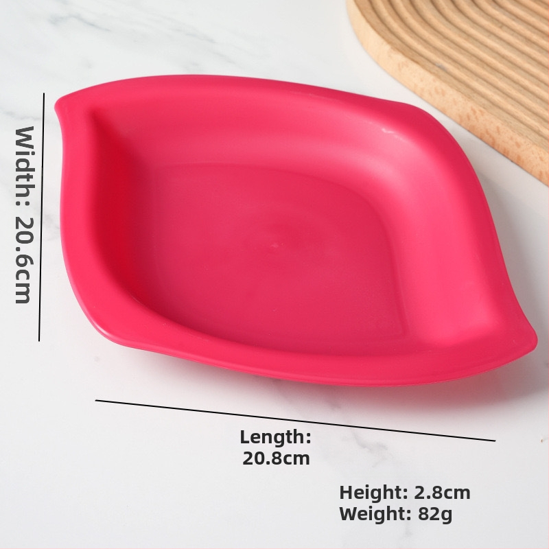 Mango kujuline suupiste taldrik, karikatuuri stiilis, kukkumiskindel, paks plastik