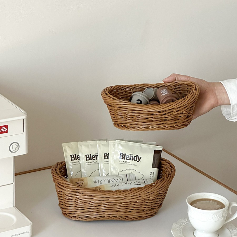 Fotorekvizīte fotografēšanai – korejas stilā imitē rotangas, plastmasas konstrukcija – dekoratīvs izstādīšanas groziņš