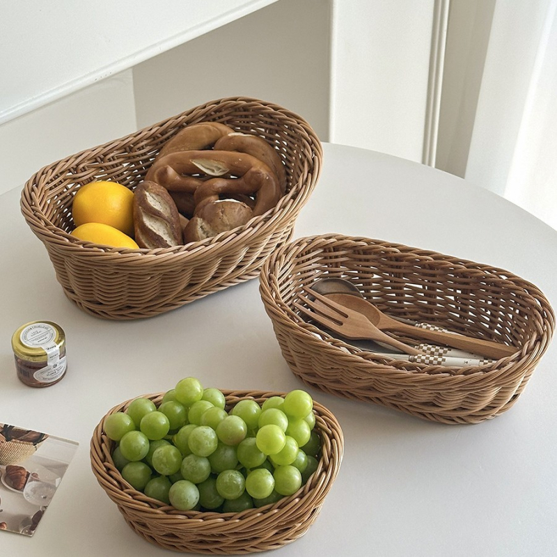 Fotorekvizīte fotografēšanai – korejas stilā imitē rotangas, plastmasas konstrukcija – dekoratīvs izstādīšanas groziņš