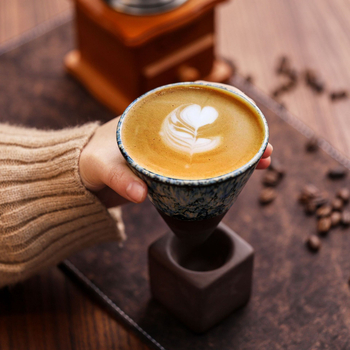 Kafijas krūzes komplekts ar glazūras maiņu efektu, retro stilā, pielāgojamas, 300 g