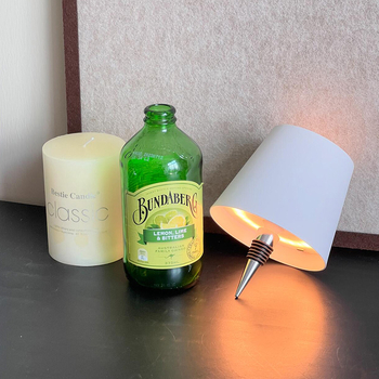 Veinipudelilamp baaratmosfääriga valgus (laetav aku, LED valgus, puutetundlik lüliti, PVC varjund)