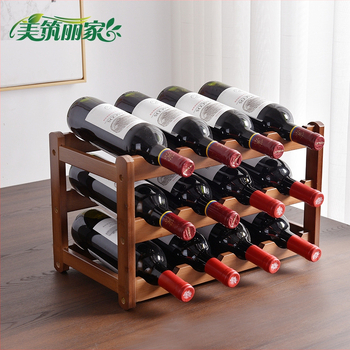 Bambusa vīna plaukts, vienkāršs stils, mājas bārs