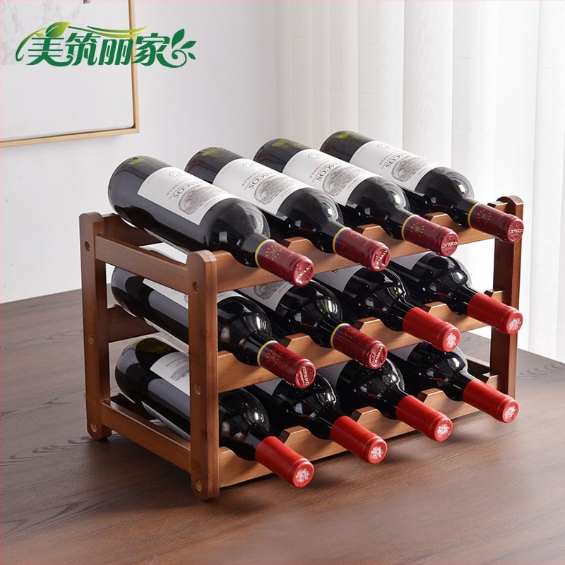 Bambusa vīna plaukts, vienkāršs stils, mājas bārs