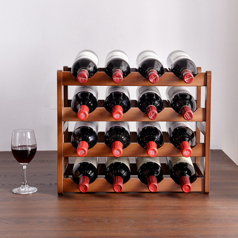 Bambusa vīna plaukts, vienkāršs stils, mājas bārs