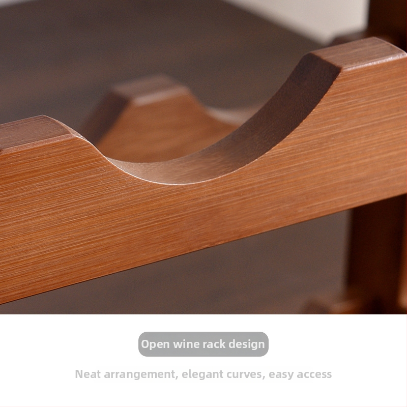 Bambusa vīna plaukts, vienkāršs stils, mājas bārs