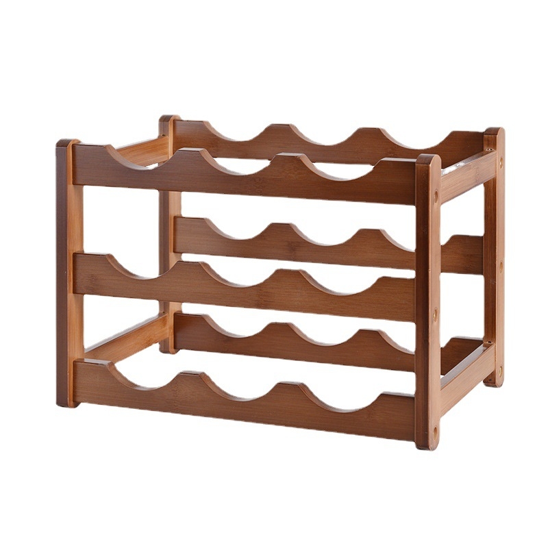 Bambusa vīna plaukts, vienkāršs stils, mājas bārs