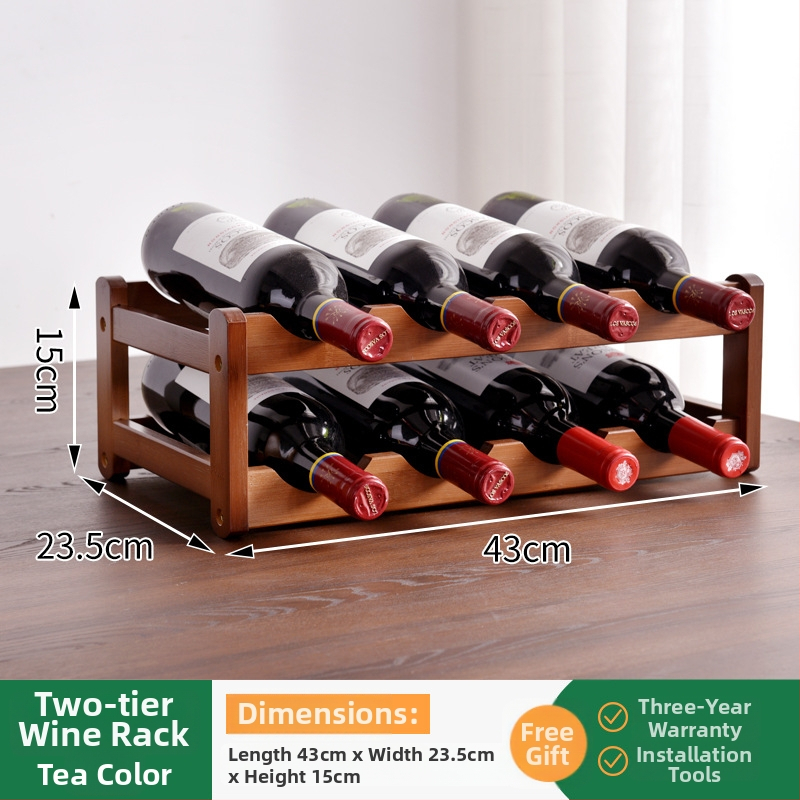 Bambusa vīna plaukts, vienkāršs stils, mājas bārs