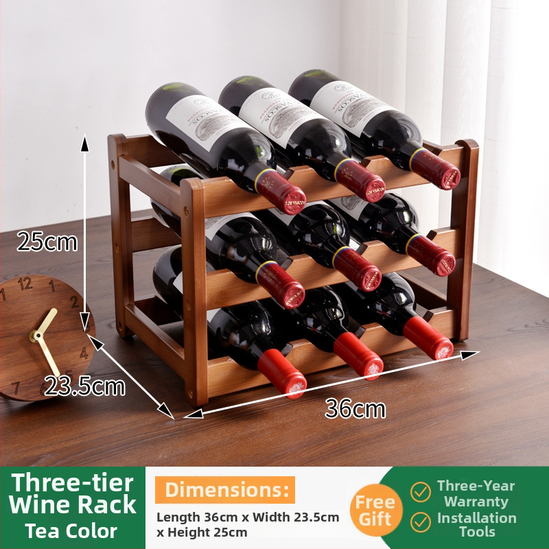 Bambusa vīna plaukts, vienkāršs stils, mājas bārs