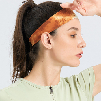 Hua Shuo najlonska tiskana sportska traka za glavu za upijanje znoja, s logom – za fitness, yogu, trčanje i planinarenje – unisex odrasli