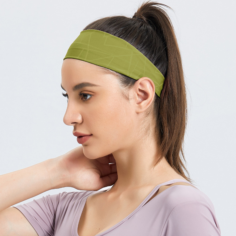 Hua Shuo najlonska tiskana sportska traka za glavu za upijanje znoja, s logom – za fitness, yogu, trčanje i planinarenje – unisex odrasli