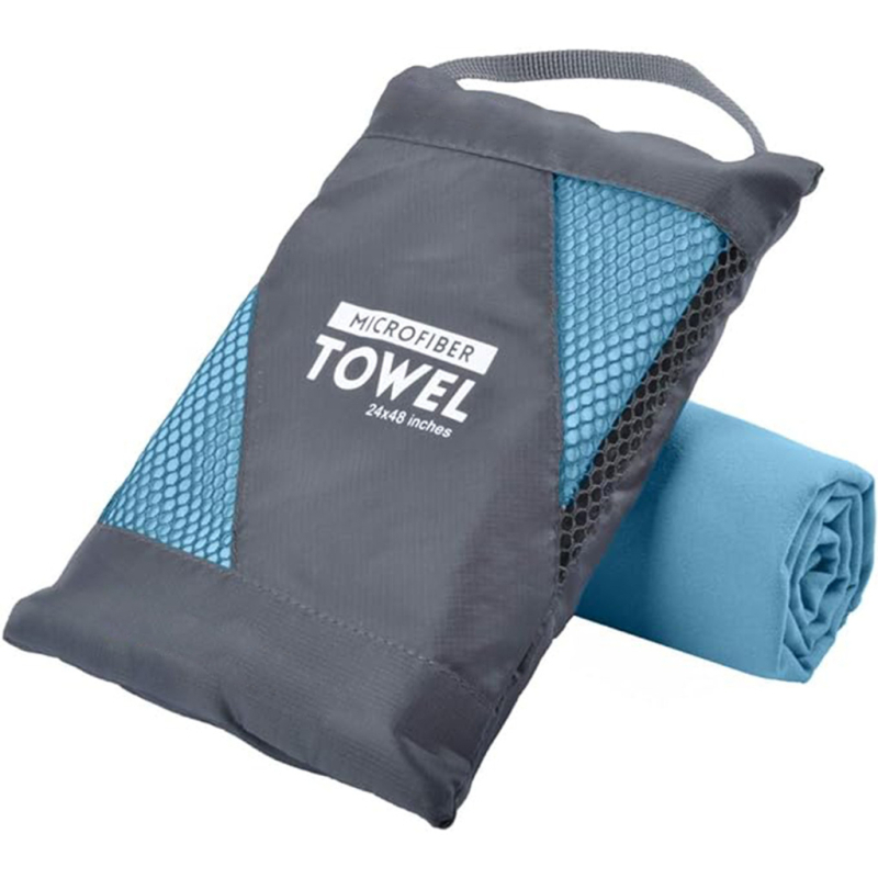 Sporta dvieļis ar divpusēju velūra mikrošķiedru, ātri žūst – 200 g; Logotipa druka pieejama; Materiāls: 80% poliesters + 20% poliamīds