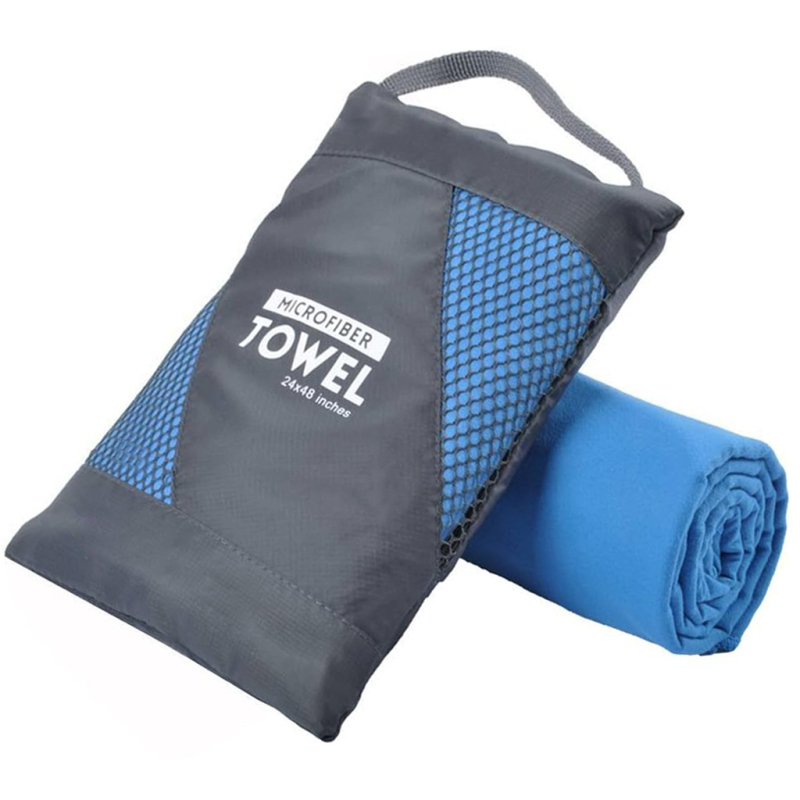 Sporta dvieļis ar divpusēju velūra mikrošķiedru, ātri žūst – 200 g; Logotipa druka pieejama; Materiāls: 80% poliesters + 20% poliamīds