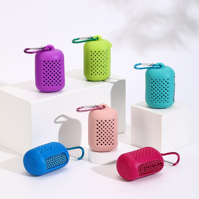 Atvėsinantis sporto rankšluostis – poliesteris, AB siūlai, 5–10 s absorbicija, logotipo spausdinimas galimas