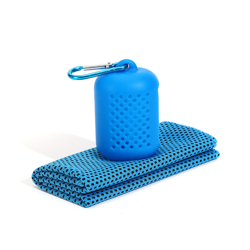 Atvėsinantis sporto rankšluostis – poliesteris, AB siūlai, 5–10 s absorbicija, logotipo spausdinimas galimas