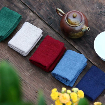 Квадратна чайна кърпа, ръчно изработена, чист памук, с печатано лого, възможно персонализиране, водопоглъщане 5–10 сек