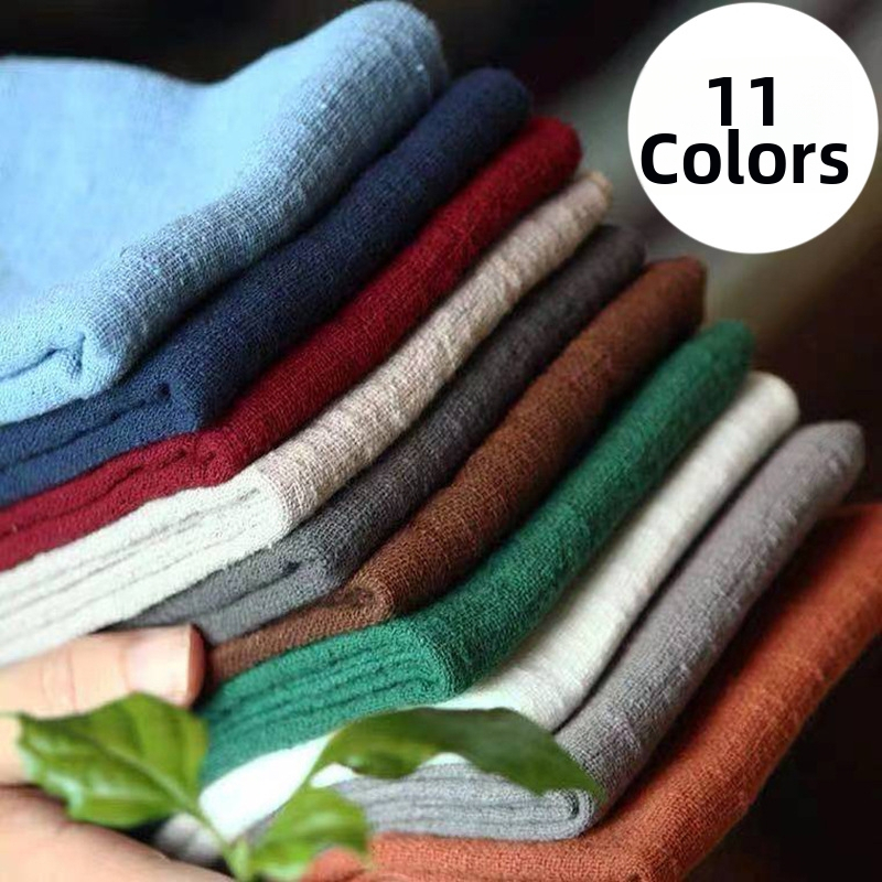 11-farebný ručne vyrobený Zen uterák na čaj z bavlny a ľanu, absorpčný, podložka na kanvicu, sada podšálok a minimalistický stolný textil