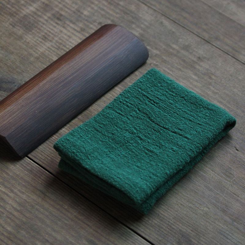 Квадратна чайна кърпа, ръчно изработена, чист памук, с печатано лого, възможно персонализиране, водопоглъщане 5–10 сек