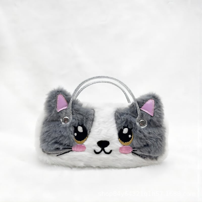 Vaikų akinių dėklas su papuošalų saugykla ir nešiojamu kosmetikos krepšeliu, siuvinėta medžiaga, gyvūnų motyvas