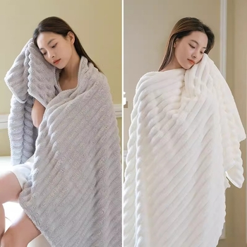 Ženski ručnik za kupanje, ultra mekan Coral fleece, ručnik za kosu/lice, težina 80–100 g