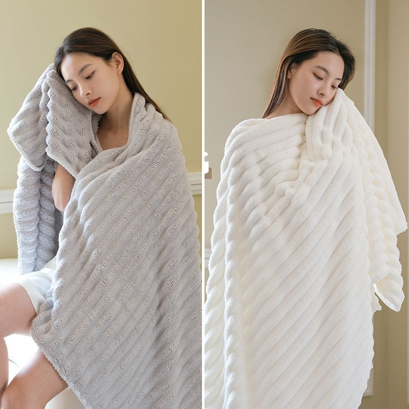 Ženski ručnik za kupanje, ultra mekan Coral fleece, ručnik za kosu/lice, težina 80–100 g