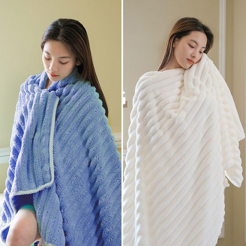 Ženski ručnik za kupanje, ultra mekan Coral fleece, ručnik za kosu/lice, težina 80–100 g