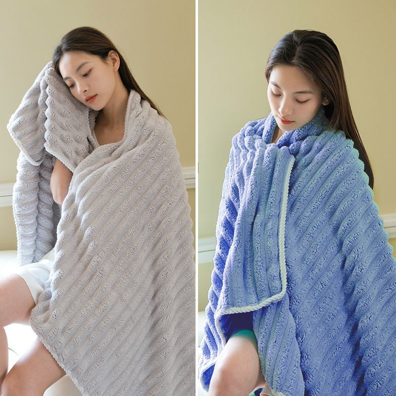 Ženski ručnik za kupanje, ultra mekan Coral fleece, ručnik za kosu/lice, težina 80–100 g