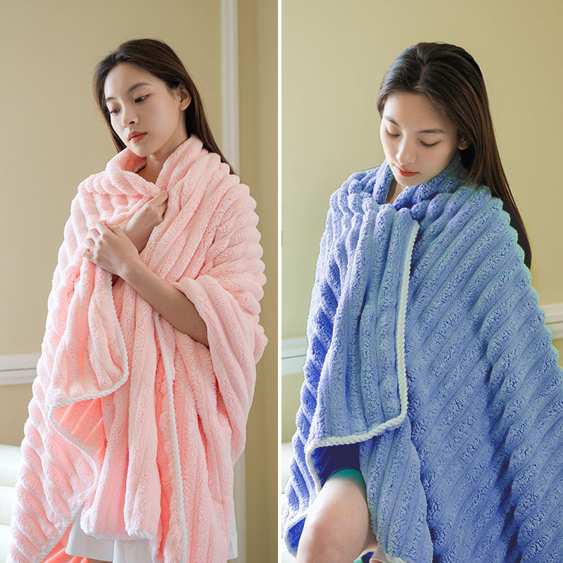 Ženski ručnik za kupanje, ultra mekan Coral fleece, ručnik za kosu/lice, težina 80–100 g