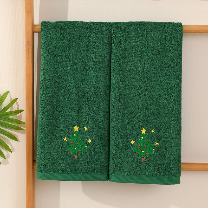 Božićni ručnici od 100% pamuka s vezom, 40×65 cm, 3-djelni set kuhinjskih ručnika i ručnika za ruke