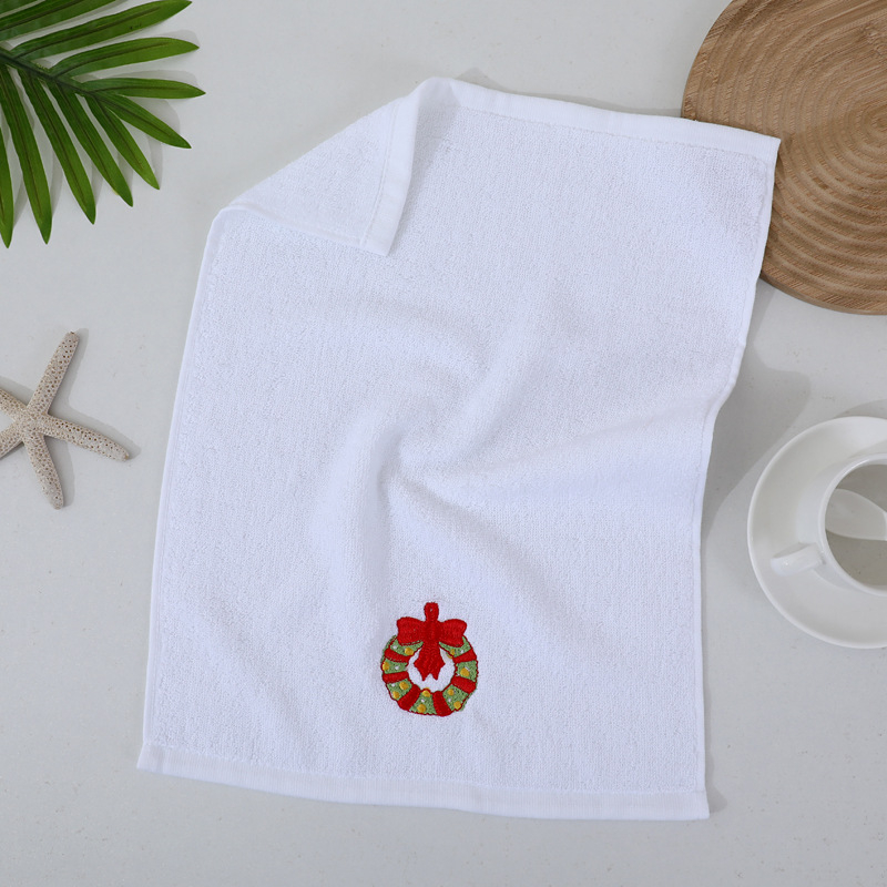 Božićni ručnici od 100% pamuka s vezom, 40×65 cm, 3-djelni set kuhinjskih ručnika i ručnika za ruke