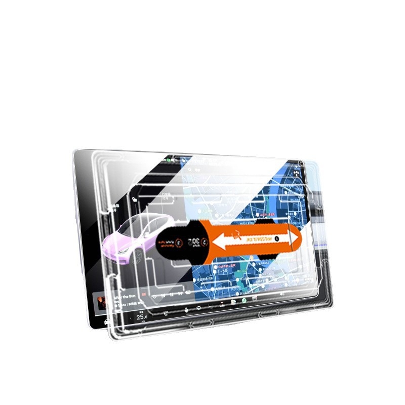 Tesla Model 3/Model Y centrinio ekrano apsauginis stiklas — grūdintas stiklas, greita montavimas, atsparus įbrėžimams, atsparus pirštų antspaudams, temperatūrų atsparumas