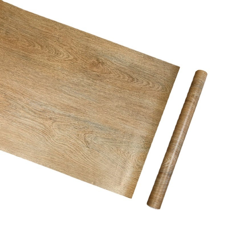 PVC koka graudu faktūras pašlīmējamā tapete sienām un mēbeļu renovācijai, ūdensizturīga sienas pārklājums