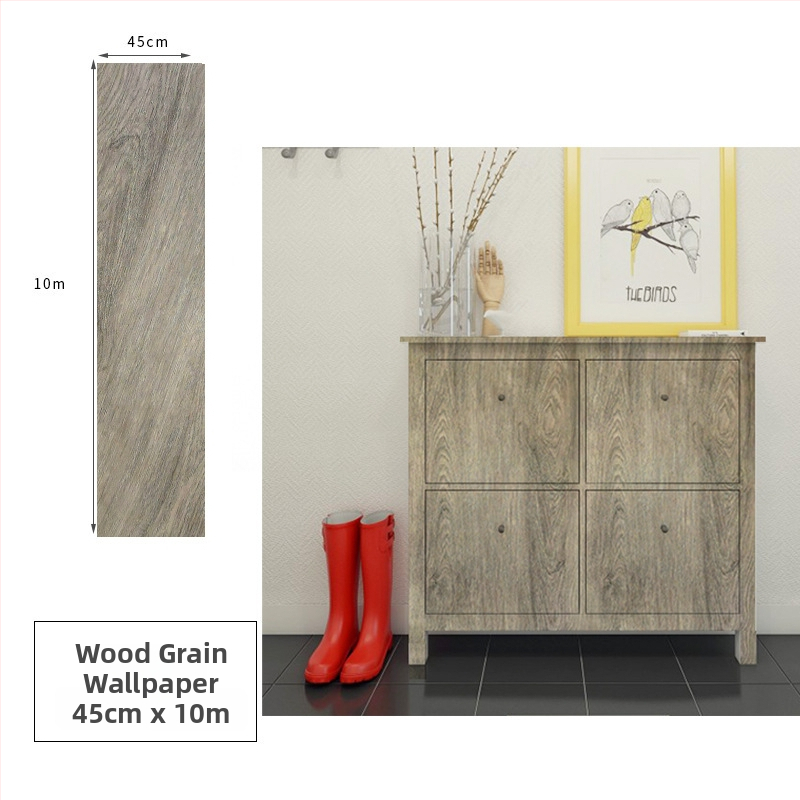 PVC koka graudu faktūras pašlīmējamā tapete sienām un mēbeļu renovācijai, ūdensizturīga sienas pārklājums