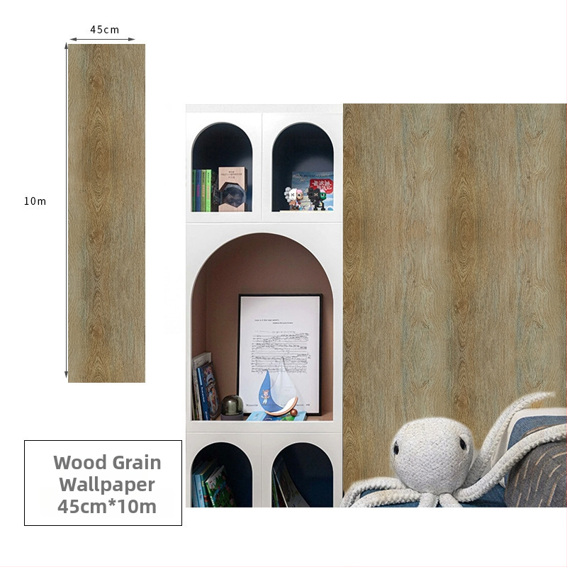 PVC koka graudu faktūras pašlīmējamā tapete sienām un mēbeļu renovācijai, ūdensizturīga sienas pārklājums